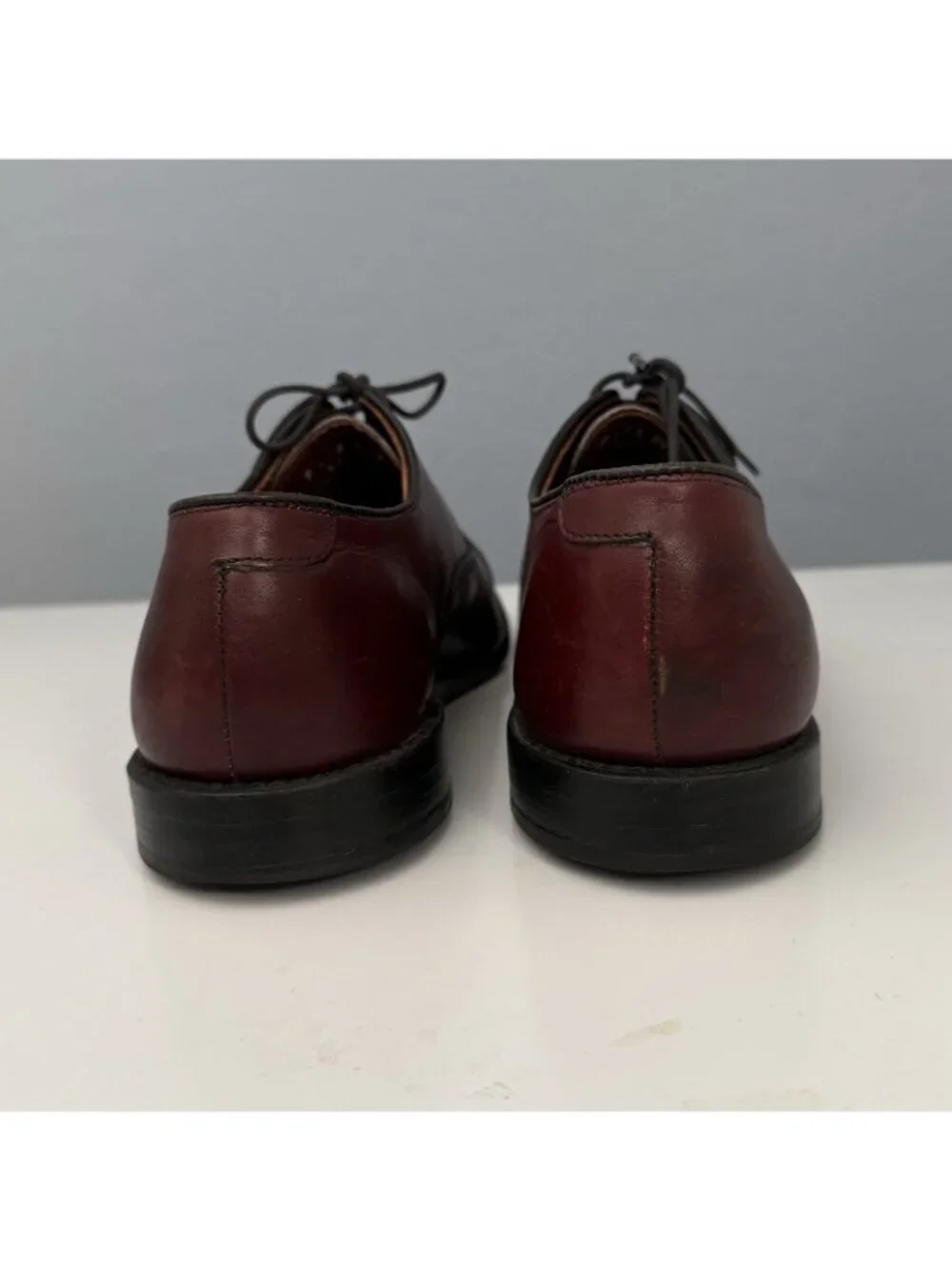 Allen Edmonds Fifth Avenue Leather Cap Toe Oxfords Burgundy (5736) Sz 9 D